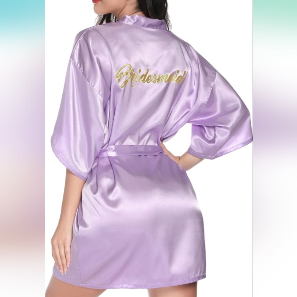Purple bridesmaid robe